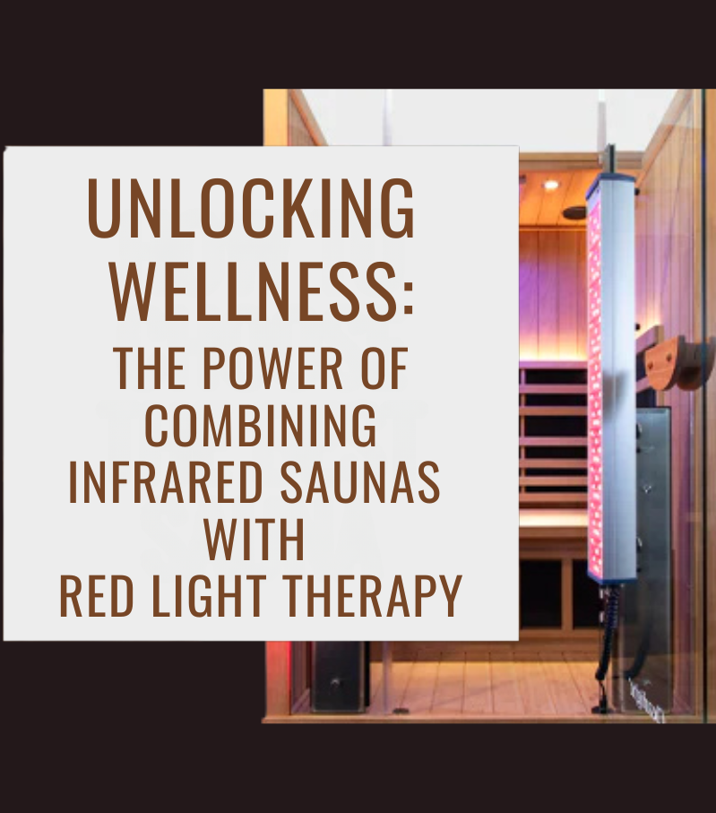 Infrared sauna with red light therapy light